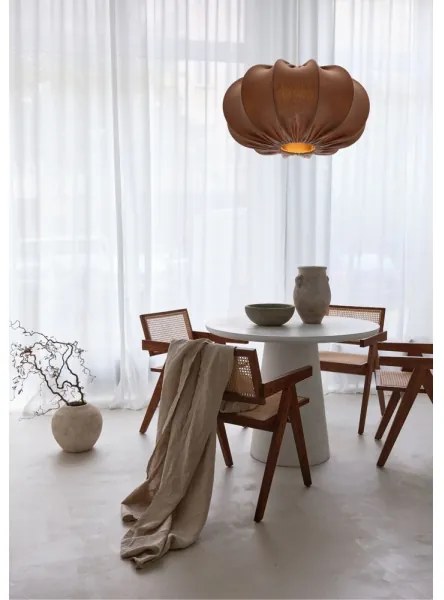 Kábellel függesztett csillár CAFEE 1xE27/40W/230V Ø 52 cm barna