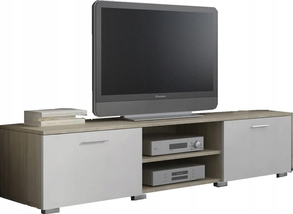 Asztal rtv szekrény Roma 150cm fehér sonoma komód Per