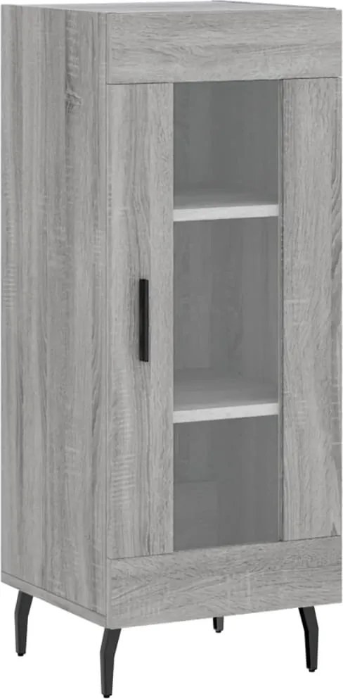 vidaXL szürke sonoma színű szerelt fa tálalószekrény 34,5 x 34 x 90 cm