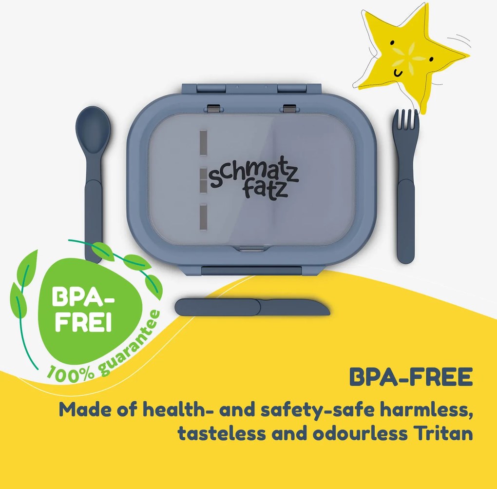 Klarstein Bunko műanyag uzsonnás doboz 3 rekesszel