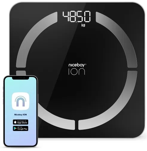Niceboy ION SmartScale - Intelligens személyi mérleg 3xAAA fekete