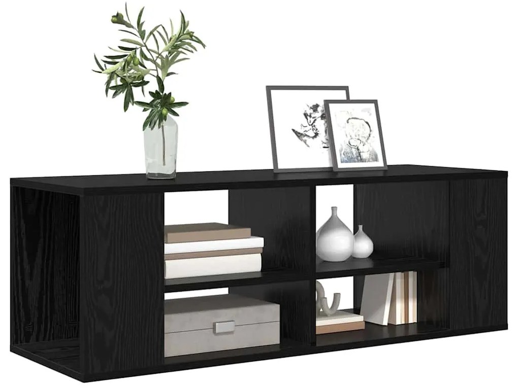 Fali TV szekrény Musta tammi 102 x 35 x 35 cm Faanyag