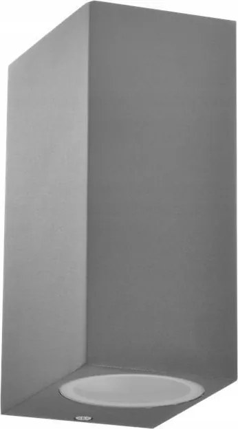 Boston kültéri homlokzati kerti fali lámpa 2xGU10 IP44 szürke Goldlux