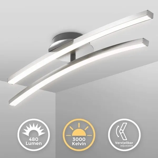 LED mennyezeti lámpatest 2xLED/6W/230V fényes króm
