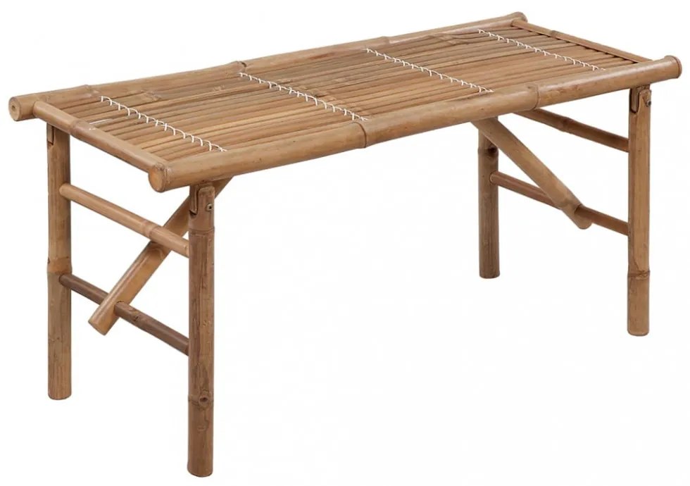 összecsukható bambusz kerti pad párnával 118 cm