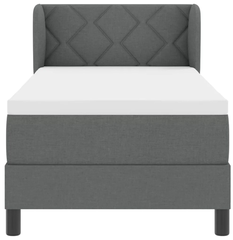 Boxspring Ágy Matrac Vaskék 80x200 cm Szövet