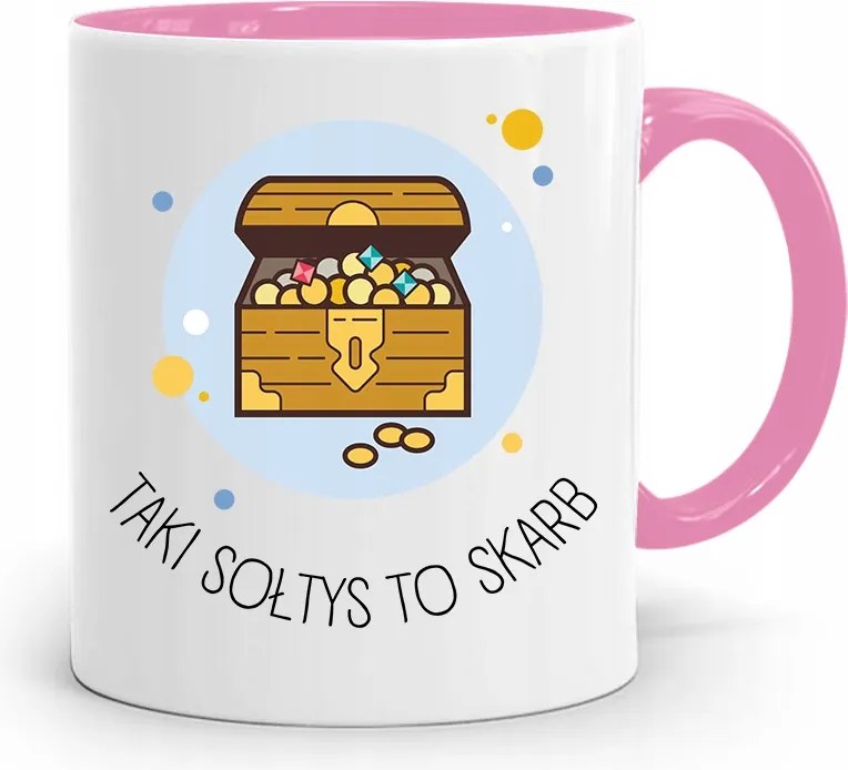 A Rózsaszín Bögre Kincs Ajándék fényképes nyomtatással