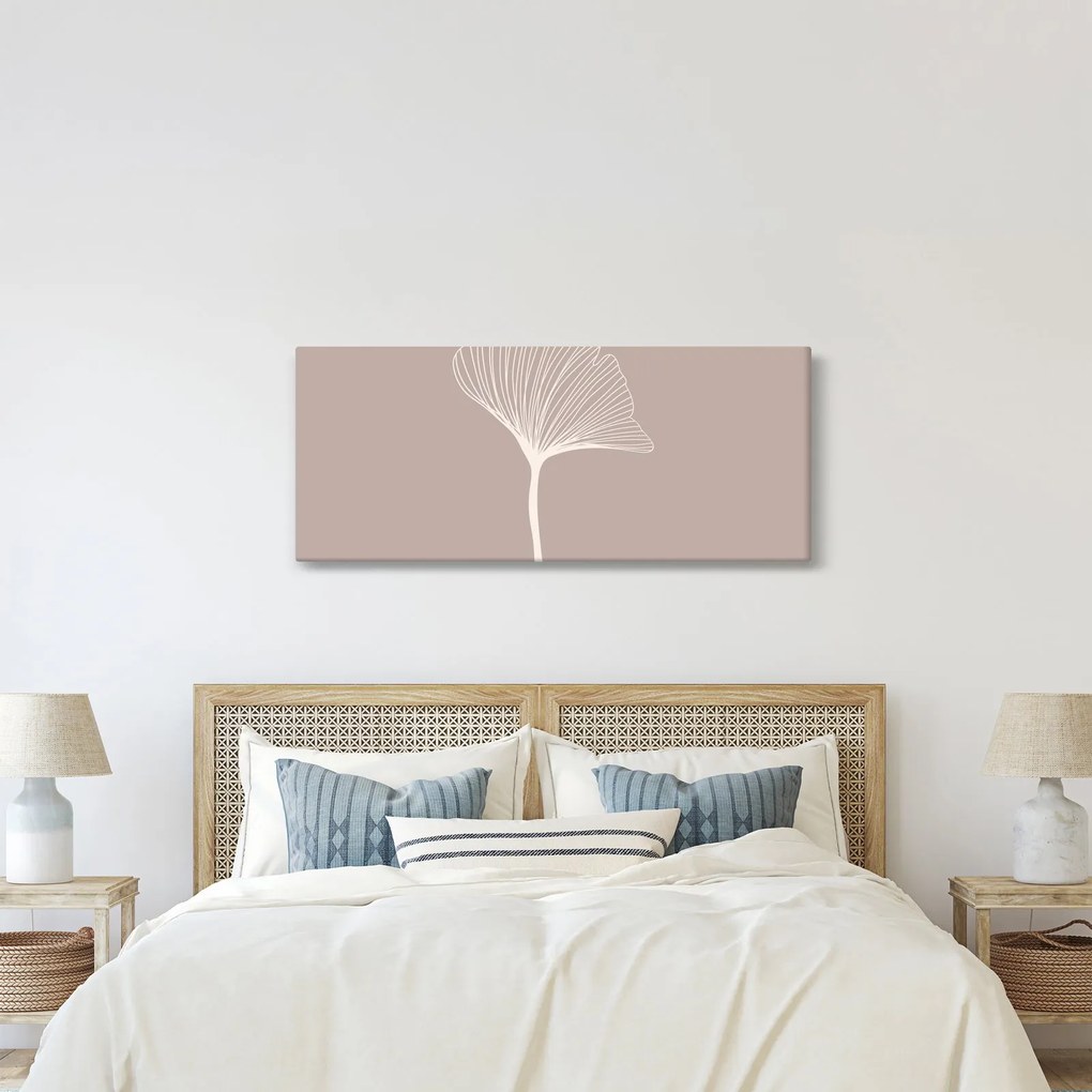 Kép - Bézs színű levelek N⁰5 (120x50 cm)