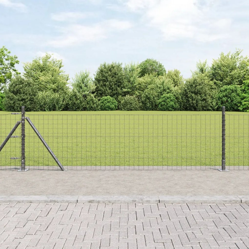 Kerítés Oszlopok 26 db Szürke Beton 3.2 x 3.2 x 50 cm Tartós