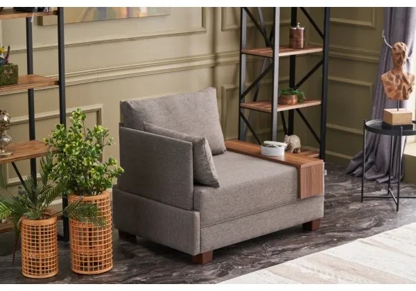 TULA barna, balos sarokfotel