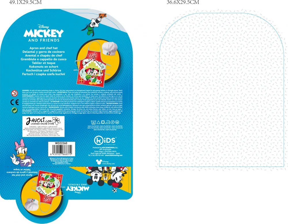 Disney Minnie and Mickey Karácsonyi gyerek kötény 2 darabos szett