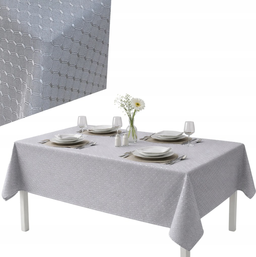 Abrosz Szürke Foltálló Dekoratív Alkalmi 140x230