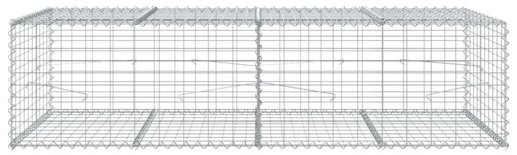 horganyzott vas gabion kosár fedéllel 200 x 100 x 50 cm