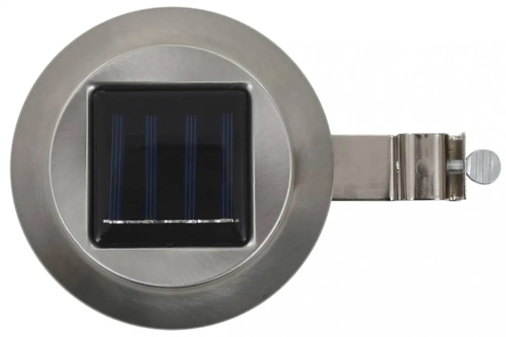 6 db kerek fehér kültéri napelemes LED lámpa, 12 cm