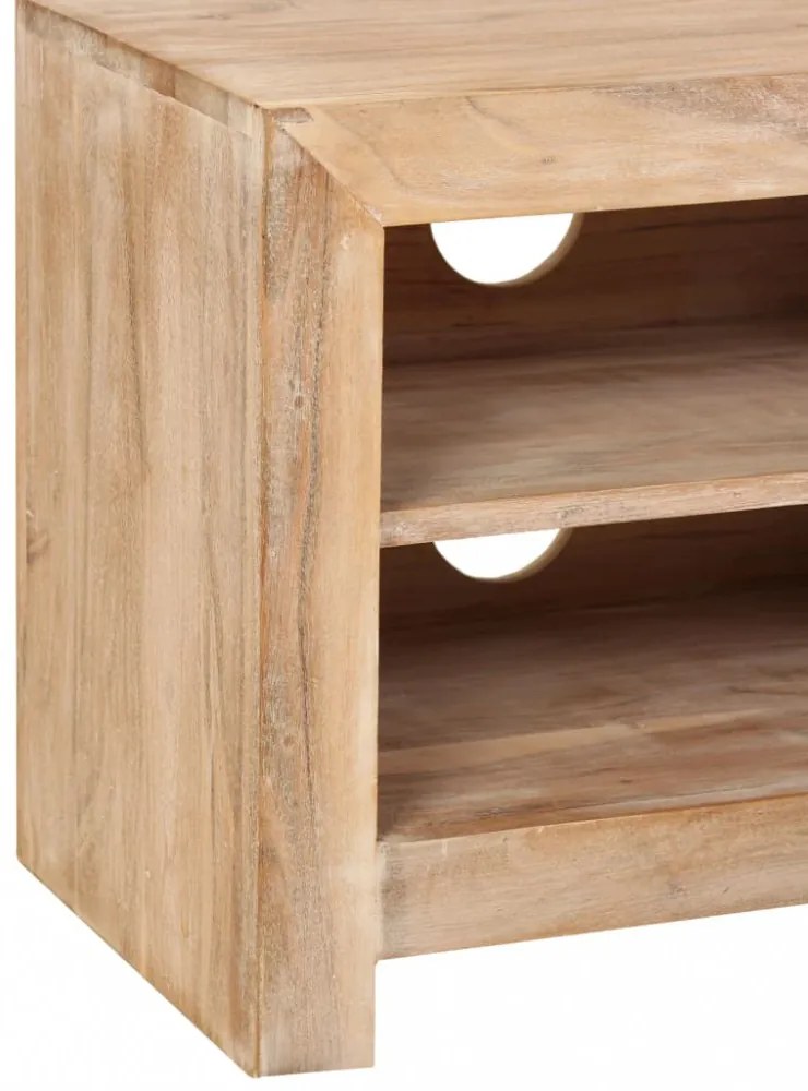 világosbarna tömör akácfa TV-szekrény 120 x 30 x 40 cm