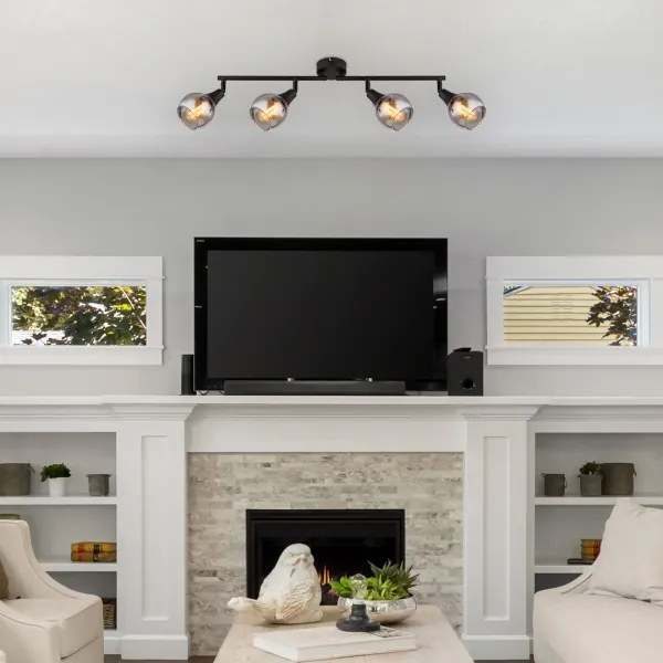 Globo 57904-4 - Spotlámpa GLYPTAR 4xE14/40W/230V fekete