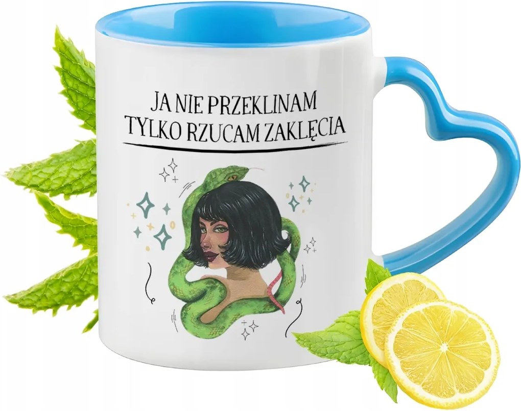 Vicces Kék Bögre Szív Alakú Füllel Ajándék