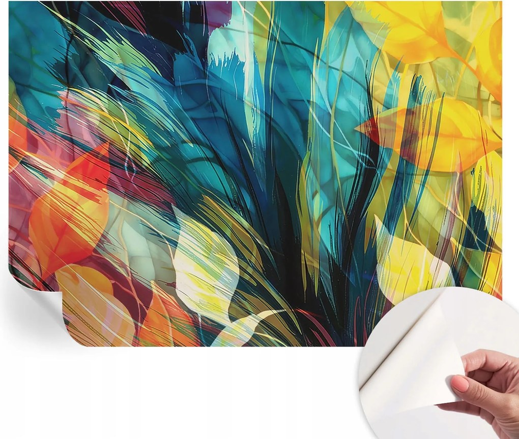 Fotótapéta Öntapadós tapéta a szobába Absztrakt levelek 208x146 cm