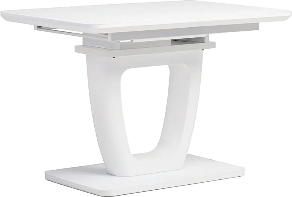 Bővíthető étkezőasztal 110-150x75 cm, MDF, fehér, HT-430 WT