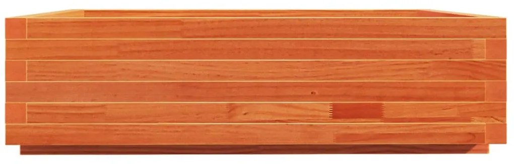 viaszbarna tömör fenyőfa kerti virágláda 90 x 90 x 26,5 cm