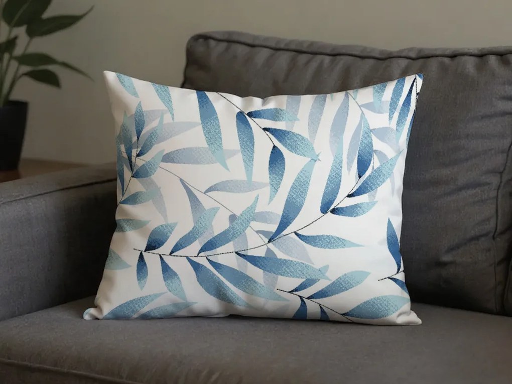 2 db mikroszálas díszpárnahuzat szett KOVENDI 50x70 cm, kék-fehér