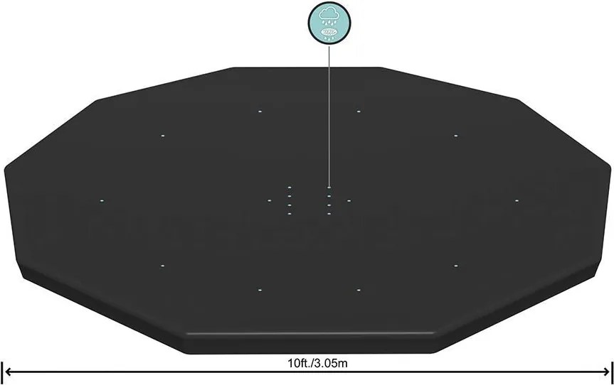 Medence takaró fólia 305 cm - Fémvázas medencéhez