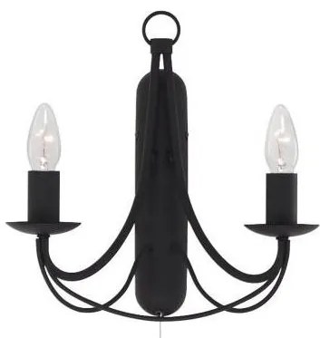 Searchlight 6342-2BK - Fali lámpa MAYPOLE 2xE14/60W/230V