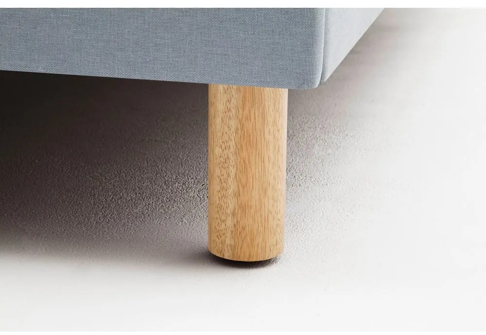 Kék-szürke kárpitozott franciaágy ágyrács nélkül 140x200 cm Lena – Meise Möbel