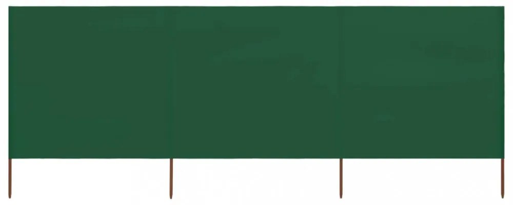 zöld szövet 3-paneles szélellenző 400 x 120 cm
