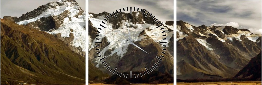 Mount Sefton, Új-Zéland képe (órával) (90x30 cm)