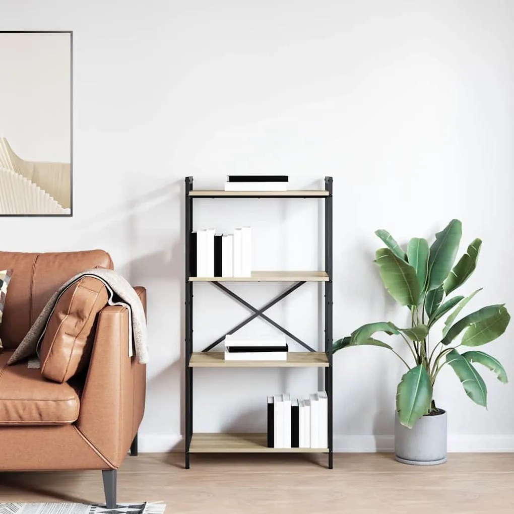 Könyvszekrény sonoma tölgy 60 x 30 x 118 cm Faanyag