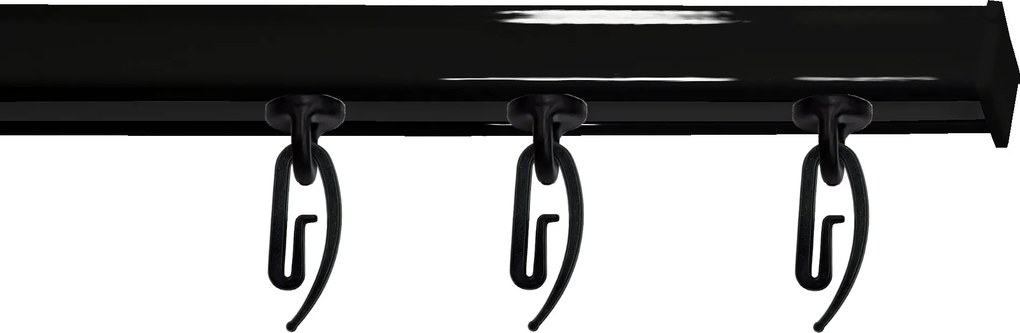 Függönykarnis szimpla mennyezeti Fekete függönykarnis alumínium mennyezeti sín 160