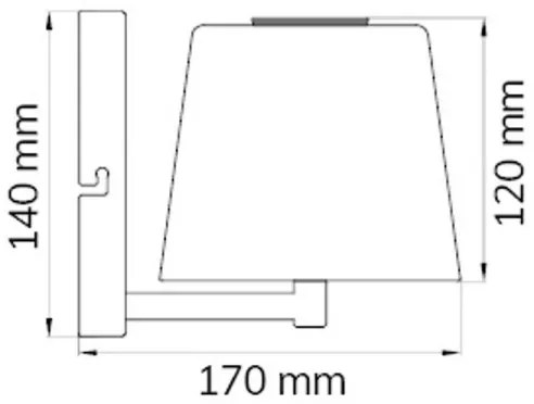 Wofi 4015.01.64.9000 - GENK LED fali lámpa, állítható, 2W, 5V, 2500 mAh