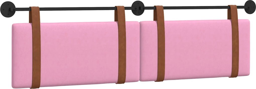 vidaXL Fali Fejtámla Falra szerelhető Rózsaszín 180 x 40 cm Faanyag
