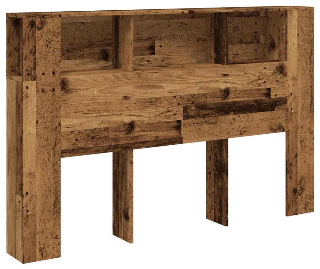 antik fa színű szerelt fa áthidalószekrény 160x18,5x103,5 cm
