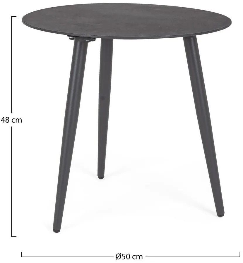 Alumínium kerek kerti kisasztal ø 50 cm Ridley – Bizzotto