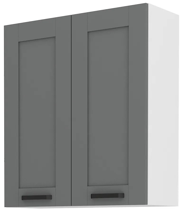 Felső kétajtós konyhai szekrény Lucid 80 G 90 2F (dustgrey + fehér). 1045553