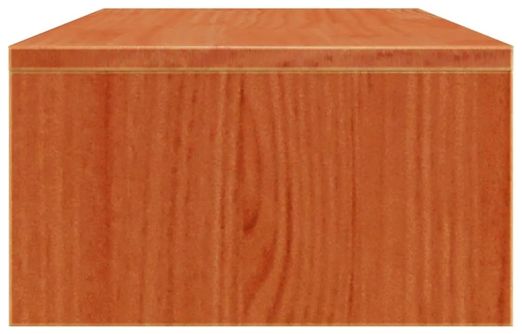 viaszbarna tömör fenyőfa monitorállvány 50x27x15 cm