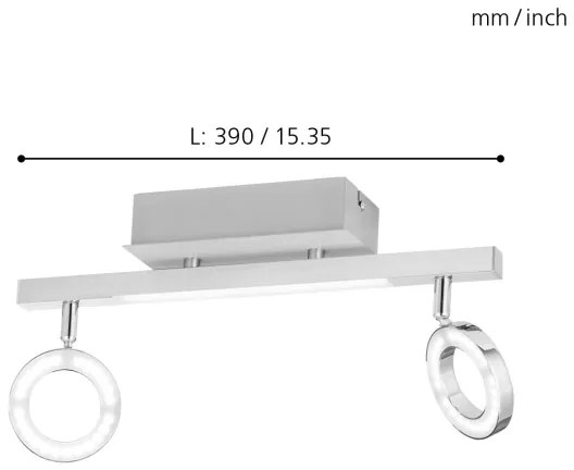 Eglo 96179 - CARDILLIO 2xLED/3,2W + LED/3,3W/230V spotlámpa