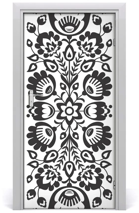 Poszter tapéta ajtóra népi motívum 85x205 cm