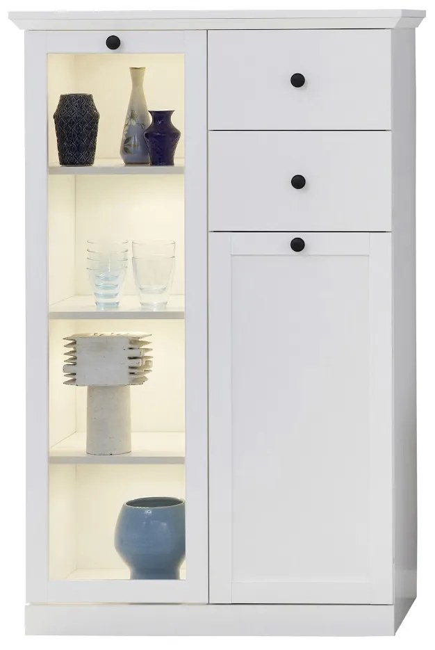 Vitrin Brendon 1D1W2S (fehér). 1052782