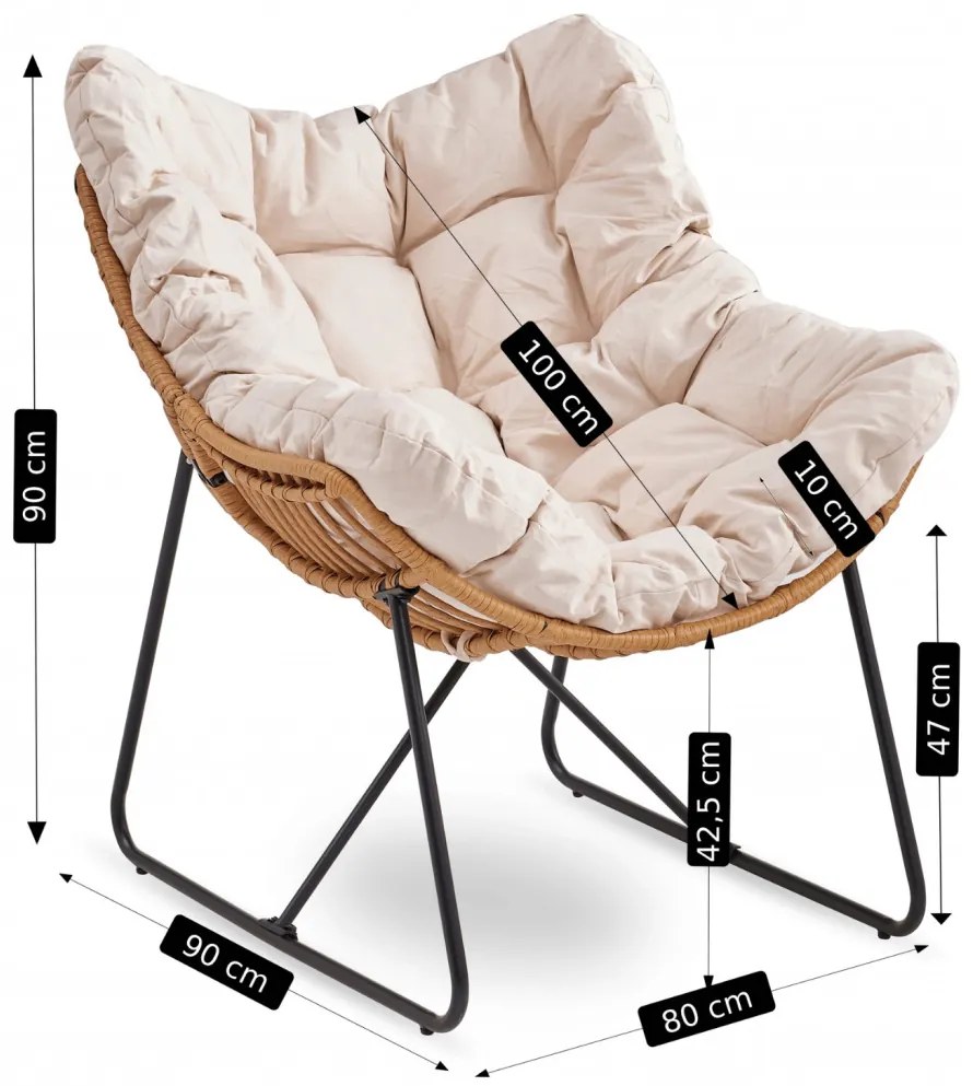 Fotel Wypoczynkowy FIN Beżowy