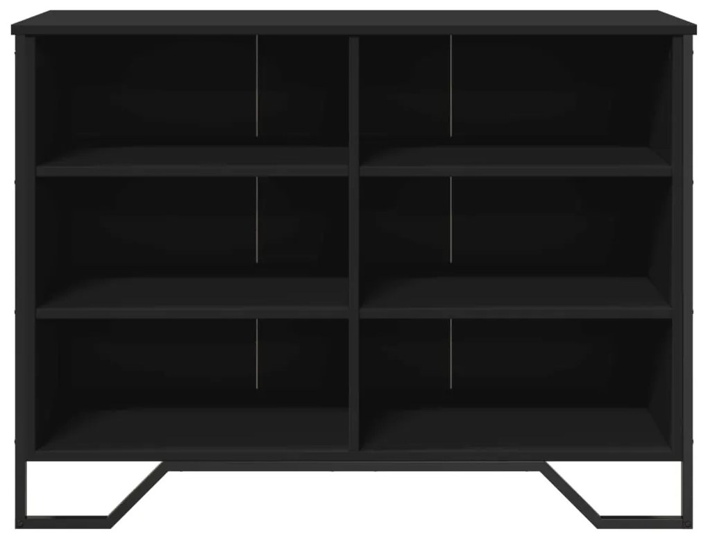 fekete szerelt fa tálalószekrény 101 x 35,5 x 74,5 cm