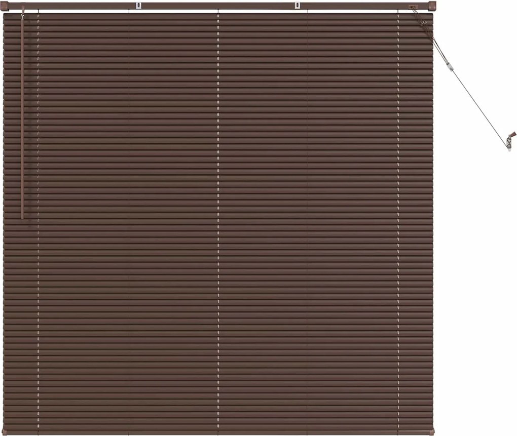 vidaXL Zsaluzia Állítható Sötét barna mintával 150 x 140 cm PVC