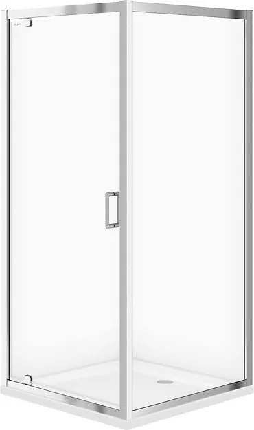 Zuhanykabin zuhanytálcával 90x90 cm króm Arteco szögletes zuhanytálca