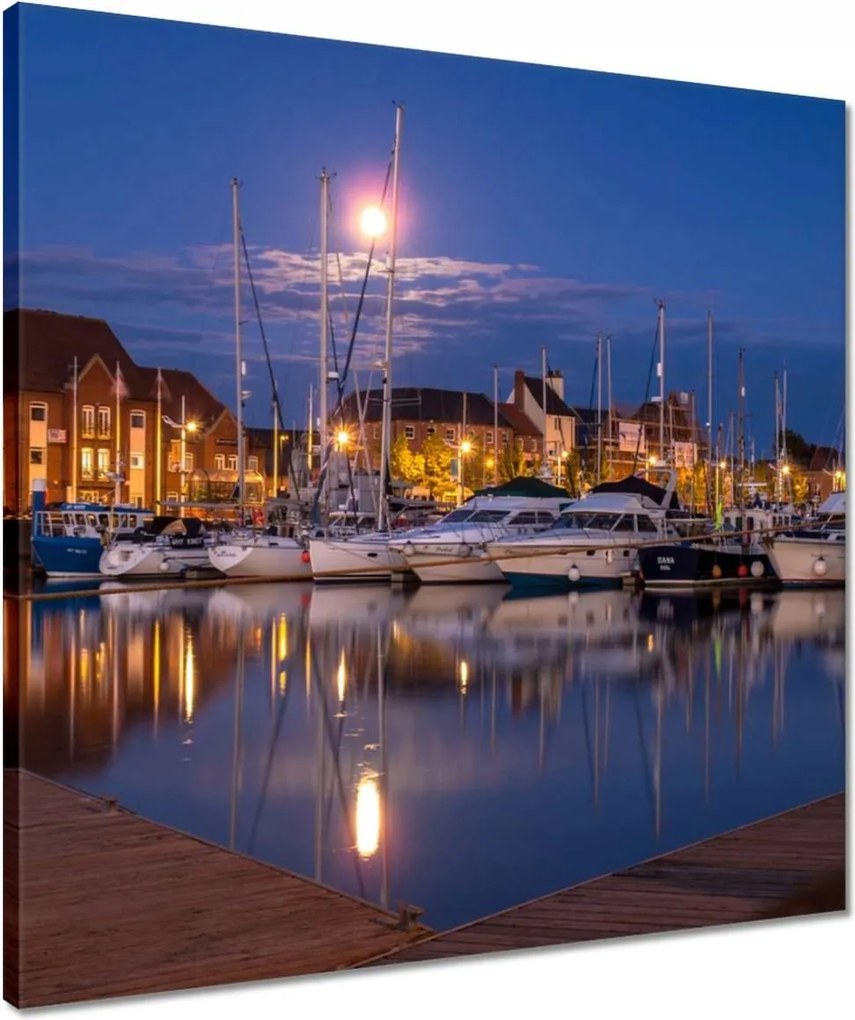 Vászonkép 50x50 Éjszakai kikötő