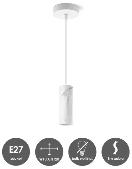 SAGA függeszték 1xE27/40W/230V márvány kivitelben