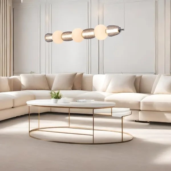 LED Csillár zsinóron CARO LED/42W/230V króm