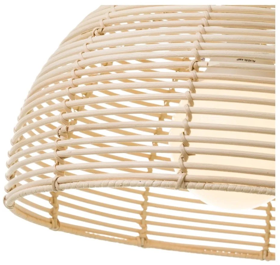 Natúr színű rattan mennyezeti lámpa rattan búrával ø 38 cm Natural Way – Casa Selección
