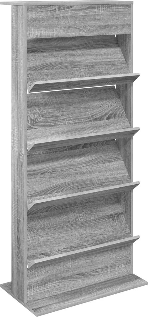 vidaXL Magazin állvány Szürke Sonoma 70 x 41 x 156 cm Faanyag
